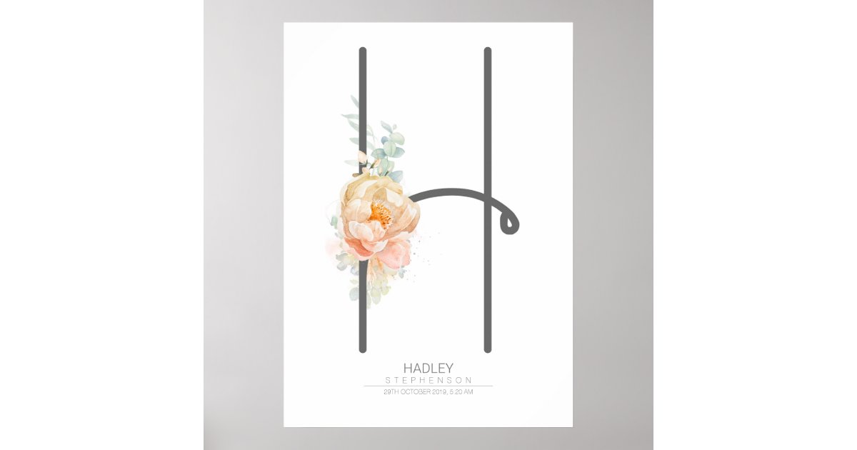 H Letter Monogram Blush Peach Fl Home Decor Zazzle Com - Monogram Letters Home Decoration H Letter Monogram Blush Peach Fl Home Decor Zazzle Com - Monogram Letters Home Decoration