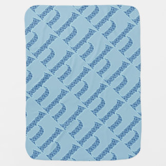 h Letter monogram customize pattern colorful art Receiving Blanket
