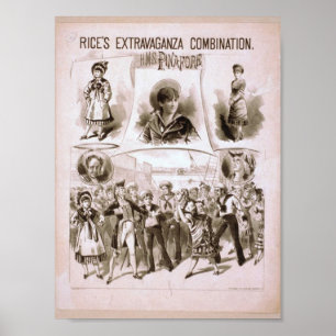 H.M.S. Pinafore Vintage Theater Poster