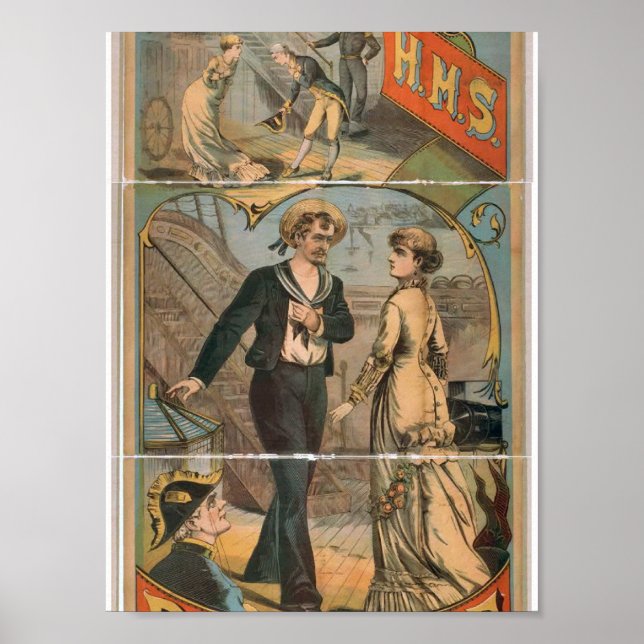 H.M.S. Pinafore Vintage Theater Poster (Front)