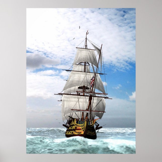 H M S Victory Poster (Front)