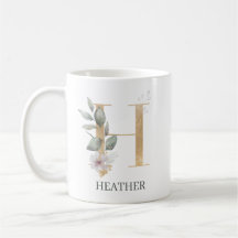 H Monogram Floral Personalized