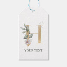 H Monogram Floral Personalized