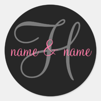 "H" monogram label - personalize names