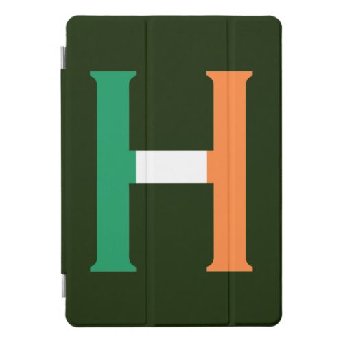 H Monogram overlaid on Irish Flag ipacn iPad Pro Cover