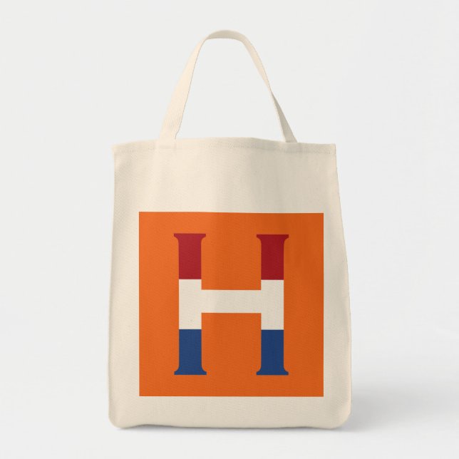 H Monogram overlaid on NLD Flag on or gtt Tote Bag (Front)