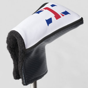 H Monogram overlaid on Union Jack Flag pccn Golf Head Cover