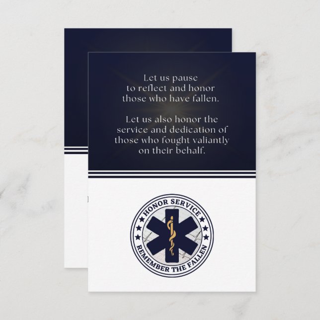 H.O.N.O.R. Card Flat (Front/Back)