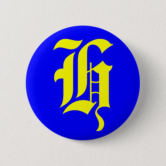 H - OLD ENLISH PINBACK BUTTON (Front)