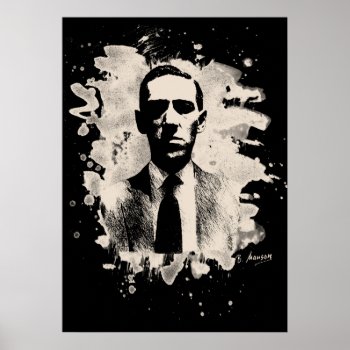 H. P. Lovecraft Tribute Poster by andersARTshop at Zazzle