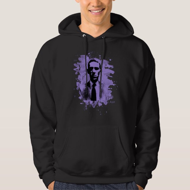 H. P. Lovecraft Tribute (violet) Hoodie (Front)