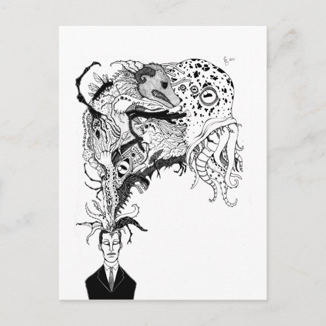 H.P. Lovecraft's monsters Postcard (Front)