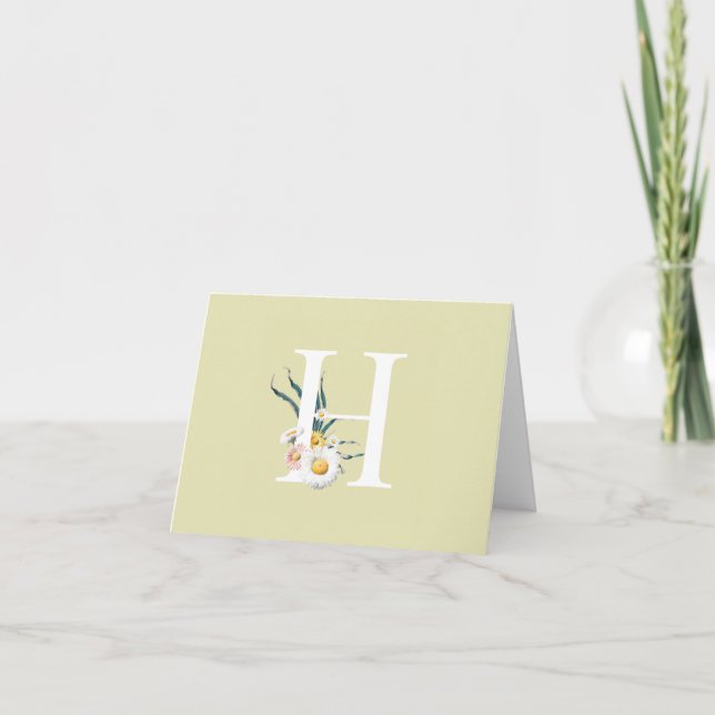 H Personalized Stationery Holiday Card (Front)