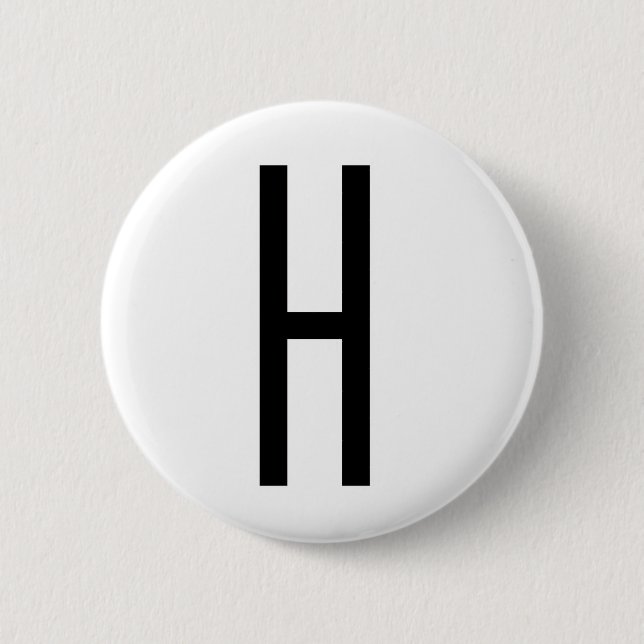 H PINBACK BUTTON (Front)