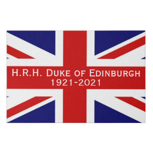 H.R.H. Duke of Edinburgh 1921-2021. Faux Canvas Print