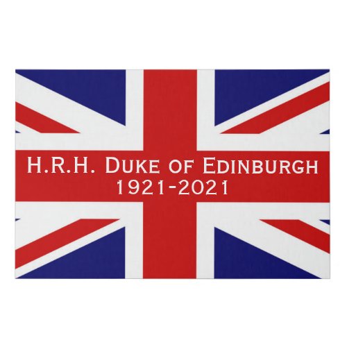 HRH Duke of Edinburgh 1921_2021 Faux Canvas Print