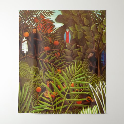 H Rousseau Exotic landscape Tapestry