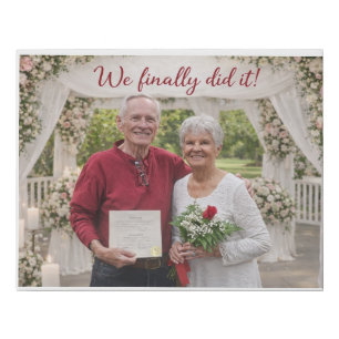 H & S Wedding Faux Wrapped Canvas Print