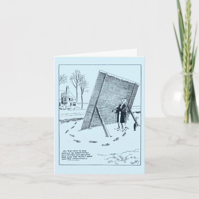 H.T. Webster/Timid Soul Christmas Card (Front)