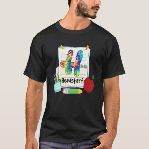 H Tie Dye Is For Headstart Appreciation First Day T-Shirt