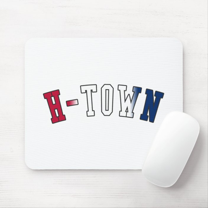 H-Town in Texas State Flag Colors Mousepad