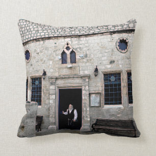 Ha-Ari Ashkenazi Shul - Tzfat Throw Pillow