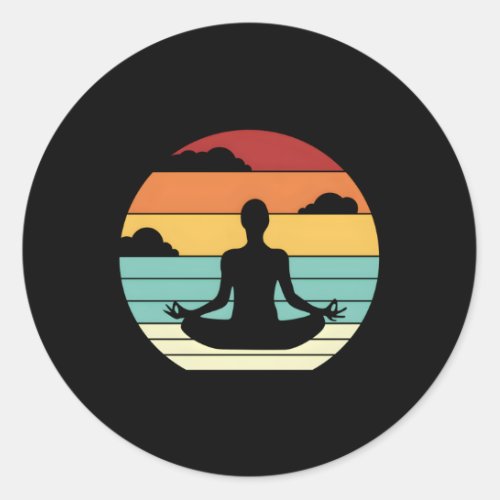 Ha Asanas Kundalini Ashtanga Yogi Yoga Classic Round Sticker
