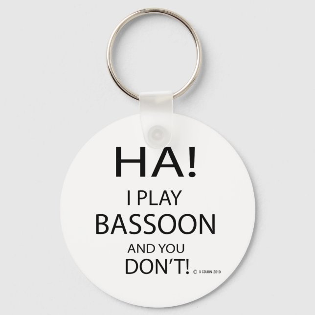 Ha Bassoon Keychain (Front)