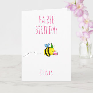 Ha Bee Girls Birthday Card