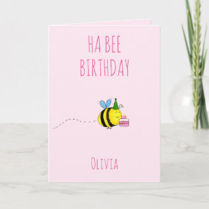 Ha Bee Girls Birthday Card