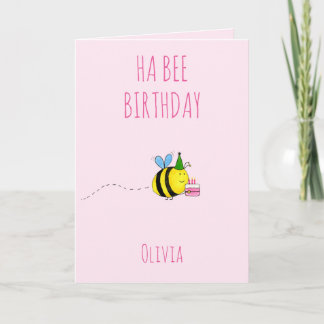 Ha Bee Girls Birthday Card