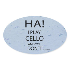Ha Cello Oval Sticker