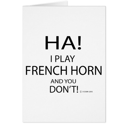 Ha French Horn Cards (Front)