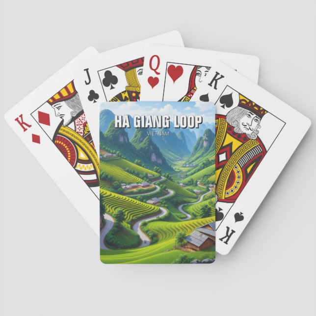 Ha Giang Loop Vietnam Travel Poker Cards (Back)
