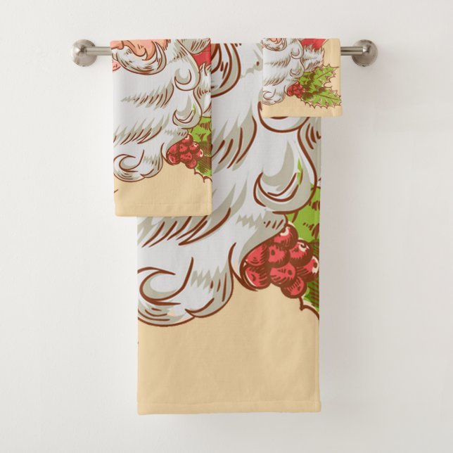 Ha Ha Merry Christmas Bath Towel Set (Insitu)