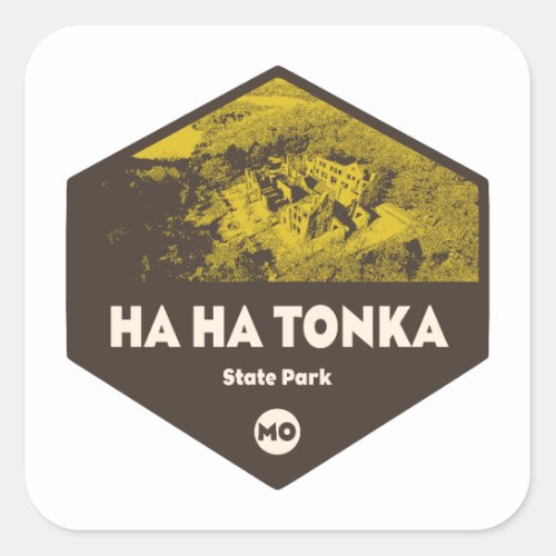 Ha Ha Tonka State Park Missouri Square Sticker