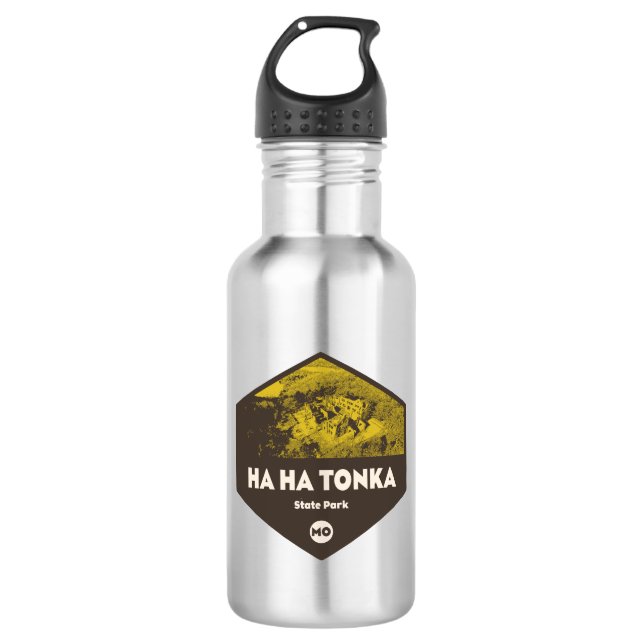 Ha Ha Tonka State Park Missouri Stainless Steel Water Bottle (Front)