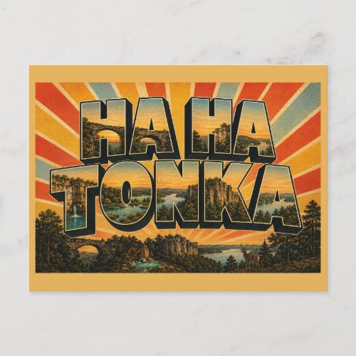 Ha Ha Tonka State Park MO Vintage Travel Art Postcard