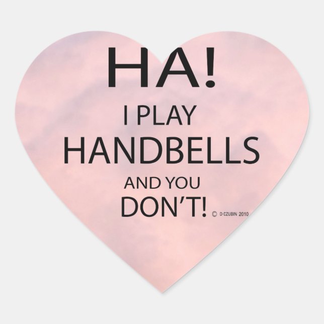 Ha Handbells Heart Sticker (Front)