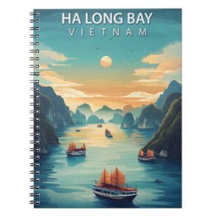 Ha Long Bay Vietnam Asia Vintage Travel Notebook