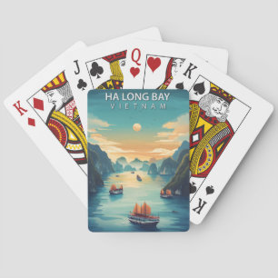 Ha Long Bay Vietnam Asia Vintage Travel Poker Cards
