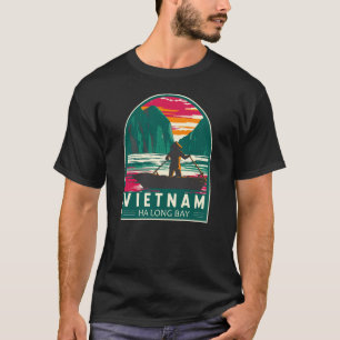 Ha Long Bay Vietnam Boat Vendor Travel Art Vintage T-Shirt