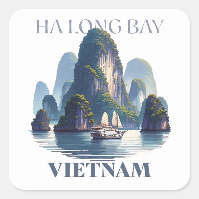 Ha Long Bay Vietnam Square Sticker (Front)