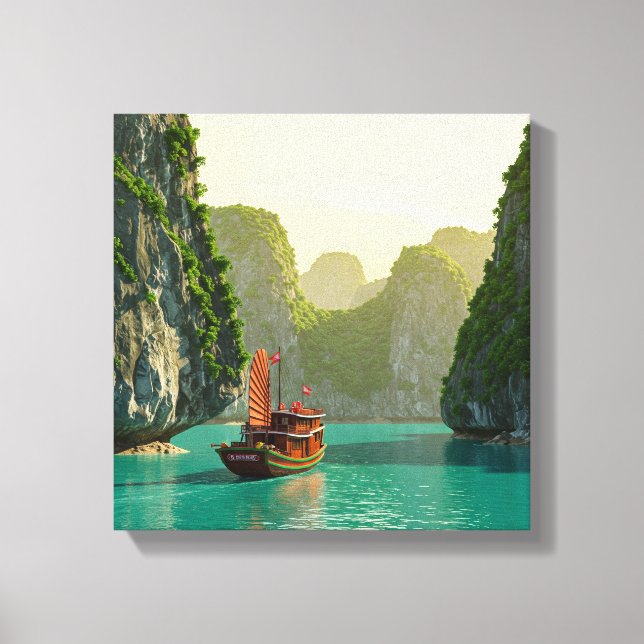 Ha Long Bay Vietnam Travel Canvas Print (Front)