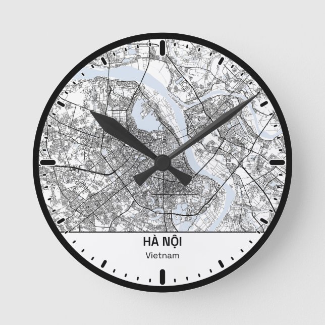 Ha Noi Clock City Line Art (Front)