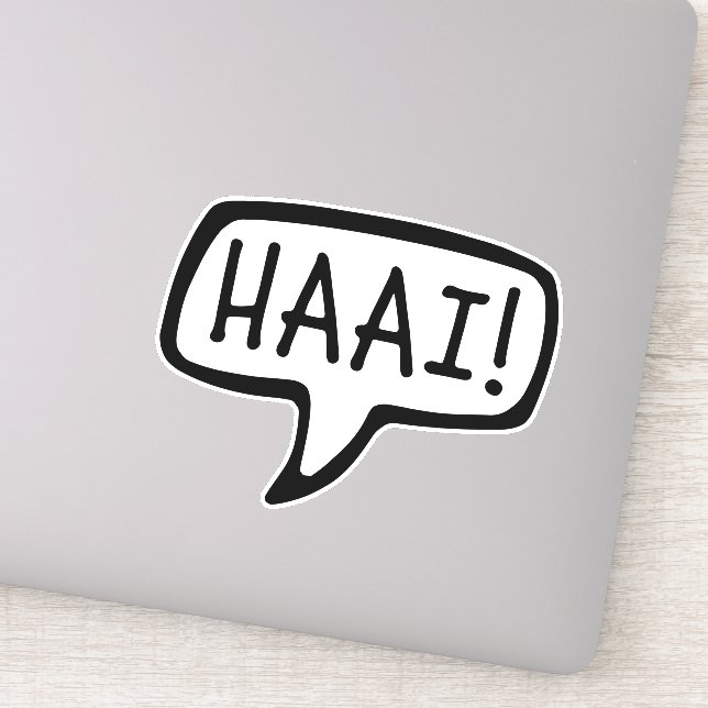 HAAI! Hi, Hello, Informal Greeting in Afrikaans Sticker (Detail)