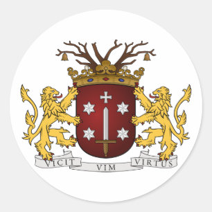 Haarlem wapen, Netherlands Classic Round Sticker