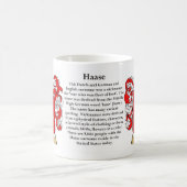 Haase, the Origin, the Meaning and the Crest Coffee Mug (Center)