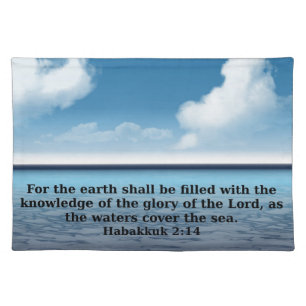 Habakkuk 214 bible verse quote placemat