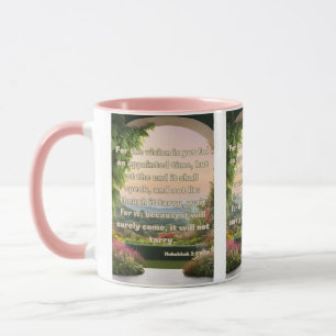 Habakkuk 2:3 KJV Bible Verse Pic Two-Tone Mug